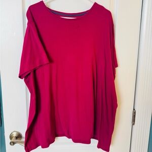 Raspberry 3X short, sleeved, croft and barrow classic tee